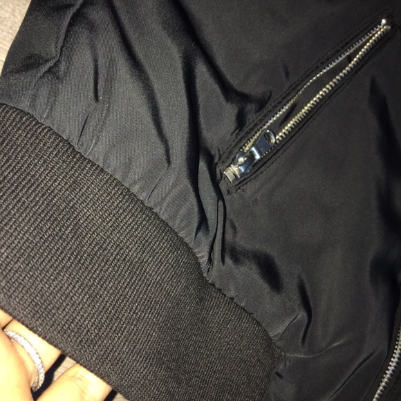 Black Bomber Jacket - Picture 3 of 3